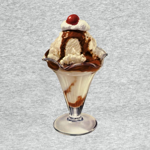 Ice Cream Sundae with a Cherry on Top by MasterpieceCafe